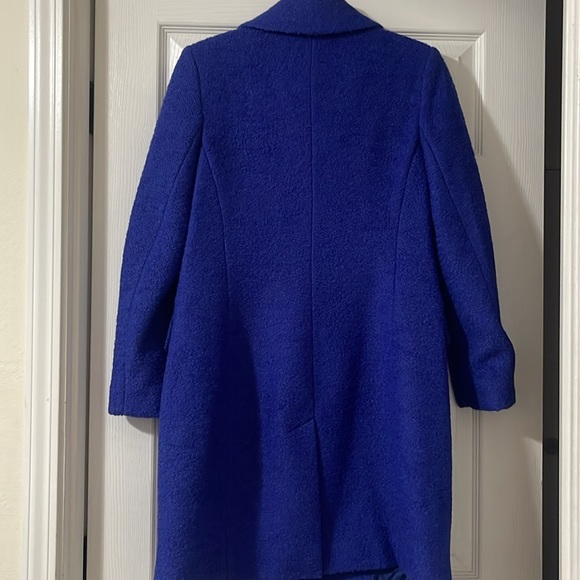 New with tags Sam Edelman Notch Collar Wool Blend Blue Pea Coat Womens Size XS - Picture 5 of 9